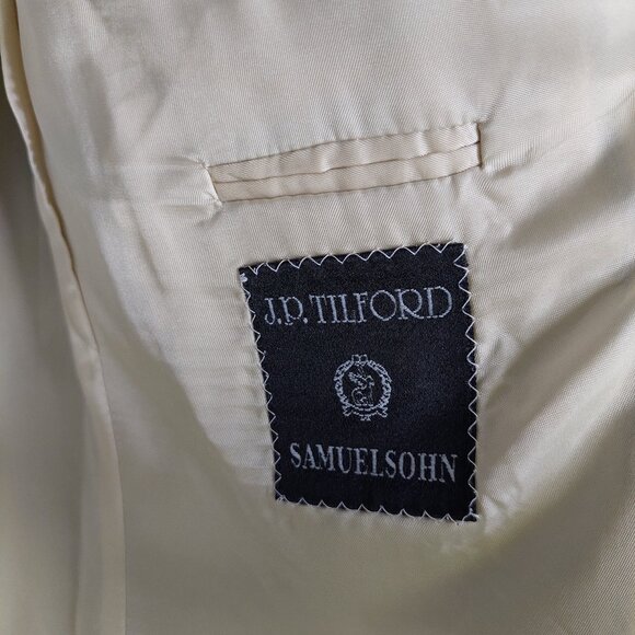 J.P Tilford Samuelsohn Harry Rosen Silk Wool Navy Blue Blazer Sz 42R - Picture 7 of 12